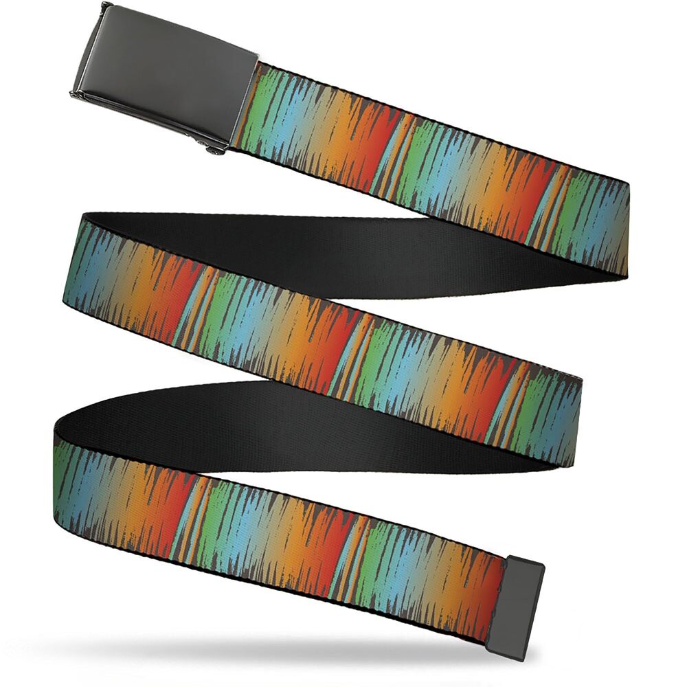 6196 Belt, Flip Web Belt Scribble Zarape Fade Brown Multi Color, 1.25 Inch